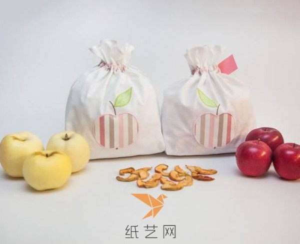 Christmas gift wrapping apple bag making tutorial