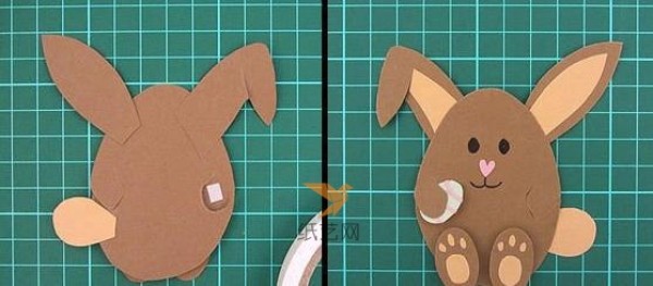 Tutorial on how to hand-make cute three-dimensional bunny greeting cards