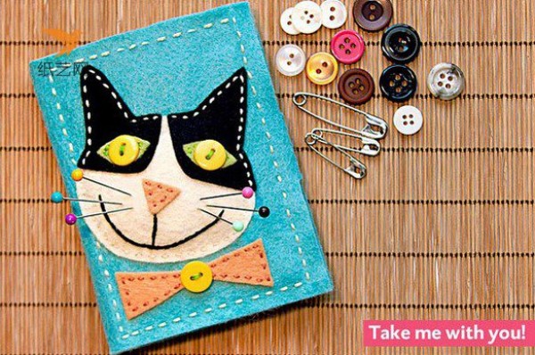 Handmade Cute Cat Nonwoven Storage Bag Mother’s Day Gift Making Tutorial Illustration