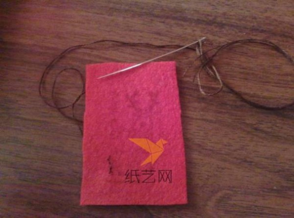 DIY elk Christmas card made from non-woven fabric