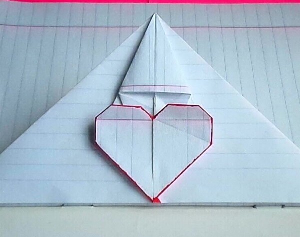 Notebook folding origami heart note storage bag handmade origami tutorial