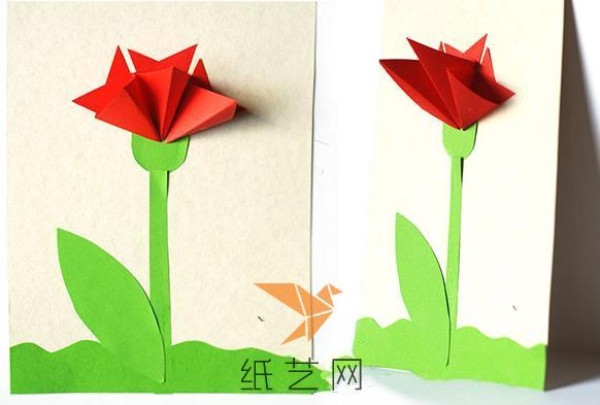 Beautiful handmade origami flower greeting card childrens handmade tutorial