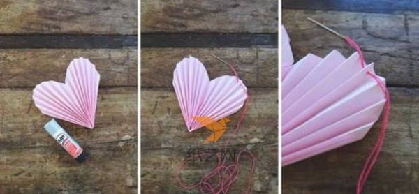 Origami illustration tutorial for simple origami hearts for Valentines Day