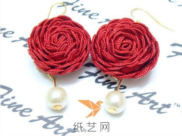 Beautiful handmade rose earrings tutorial