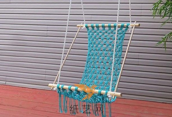 Very high-end handmade hanging chair weaving tutorial