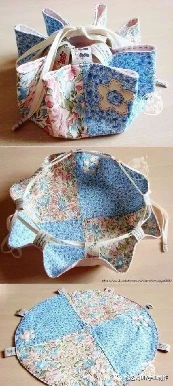 Turn waste into treasure. Even scraps of cloth can be used to make cute and beautiful storage items.