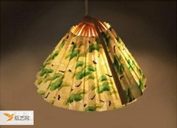 Very simple tutorial on how to make a chandelier lampshade using a folding fan