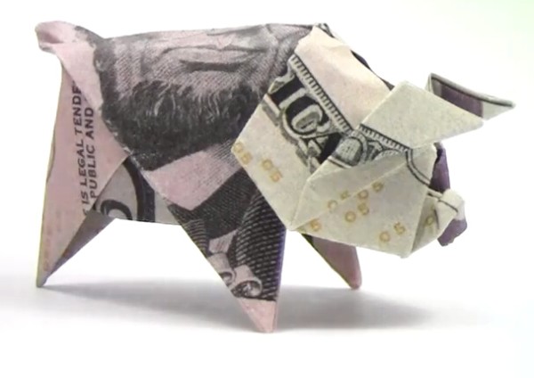 Origami Dollar Pig Origami Video Tutorial