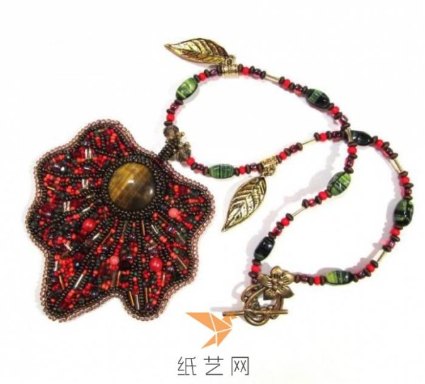 Tutorial on making exquisite and gorgeous maple leaf necklace as a New Year gift