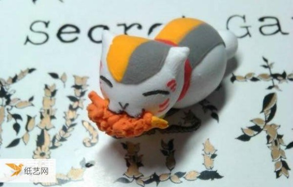 Tutorial on how to make a lucky cat looking for food using ultra-light clay