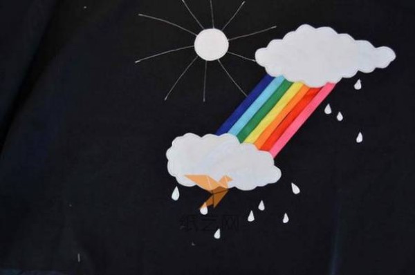 Beautiful rainbow cloud DIY backpack making tutorial