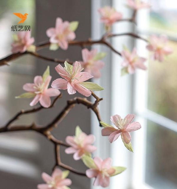 Winter plum blossom paper flower making tutorial