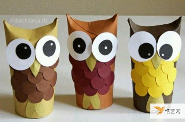 Tutorial on how to make a toddler owl using a toilet paper roll or paper towel tube