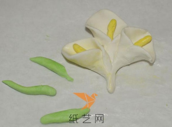 Beautiful super light clay calla lily flower making tutorial