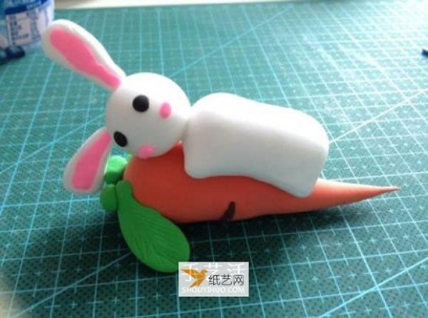 Tutorial on how to collect ultra-light clay to make cute rabbits and carrots