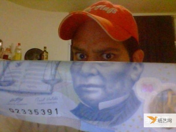 Fun pictures of misaligned banknotes, a personalized banknote face that will make you a celebrity