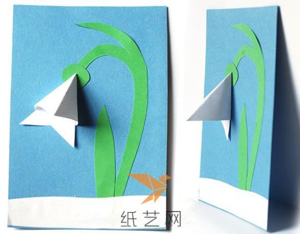 Beautiful handmade origami flower greeting card childrens handmade tutorial