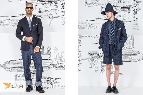 A playful mix of Japanese and American styles, 2017 spring and summer men’s collection display