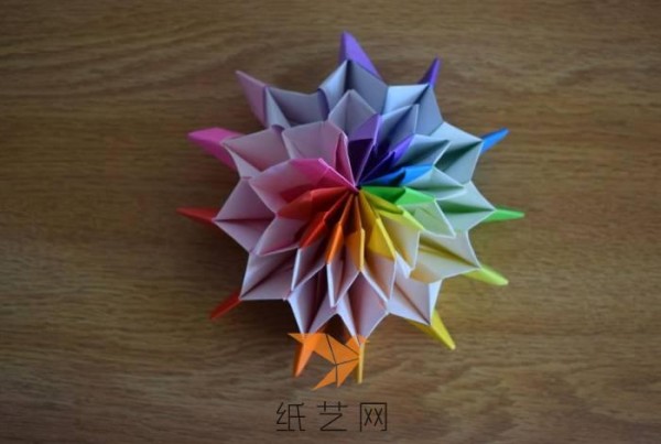 Making colorful origami fireworks