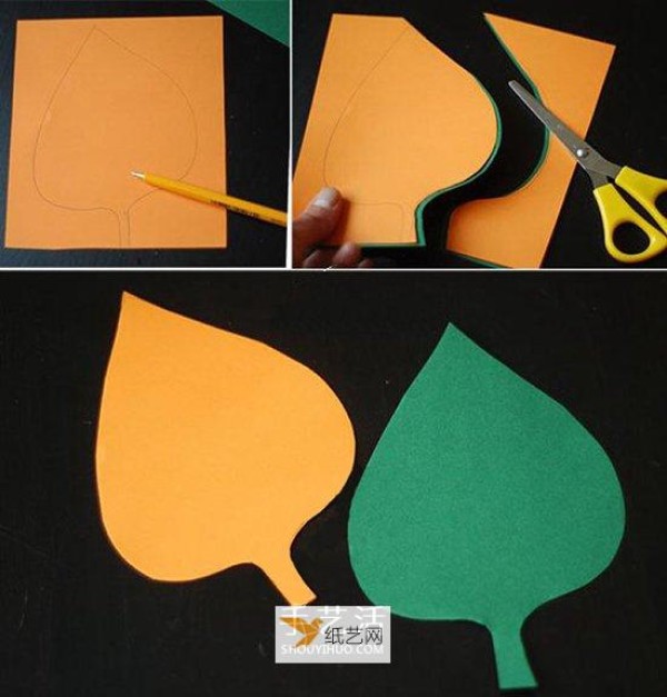 How to make simple leaf decoration paintings