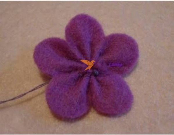 Non-woven flower hairpin making tutorial Non-woven tutorial