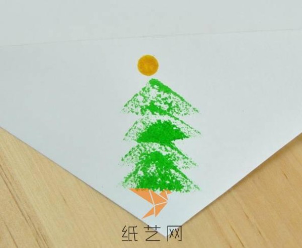 Very simple handmade Christmas tree Christmas greeting card tutorial