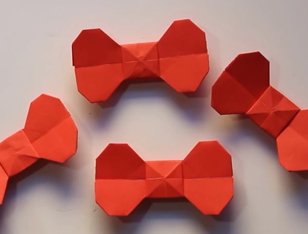 Tutorial on how to make a simple origami bow tie by hand