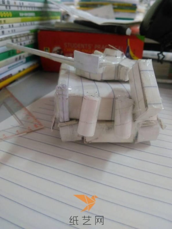 Beautiful paper tank model