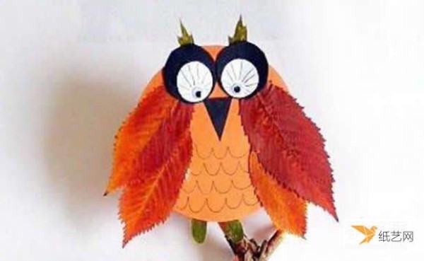 How to make simple and cute owl leaf stickers for young children