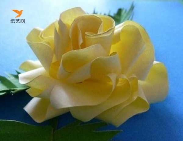 Beautiful yellow rose paper flower making tutorial