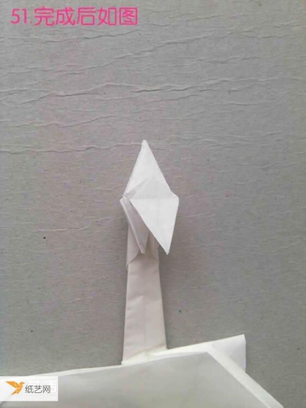 Detailed method and illustrated steps of folding a three-dimensional egret using origami