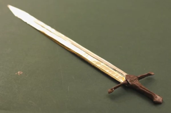 Video tutorial on how to fold a simulated origami sword