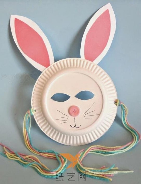 Cute bunny mask tutorial made from paper plates