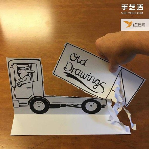 All you need is a pen and paper, and Danish artists tear paper to create personalized humor!