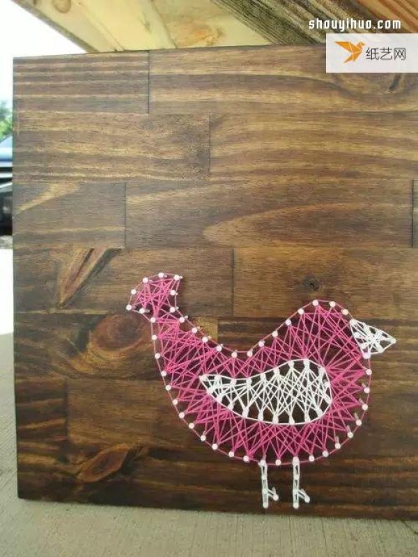 Use nails and thread to create personalized String Art decorative paintings