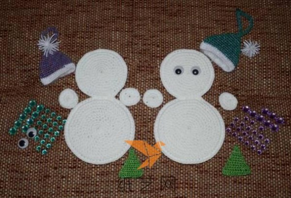 Christmas decoration crochet cute snowman making tutorial