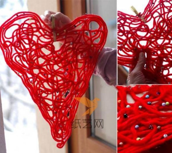 Tutorial on how to make a simple heart-shaped wedding house decoration