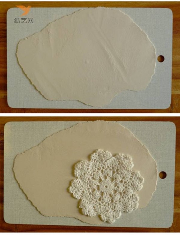 Elegant clay relief flower pattern shallow dish making tutorial clay tutorial