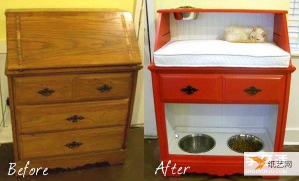 Tutorial on renovating old cabinets to create a beautiful cat nest with comprehensive functions