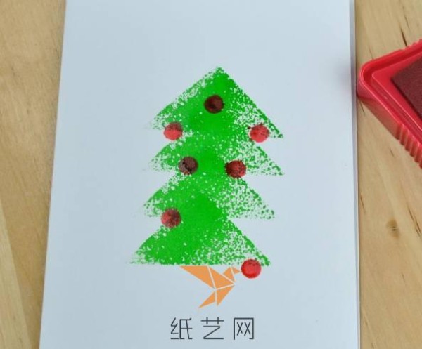 Very simple handmade Christmas tree Christmas greeting card tutorial