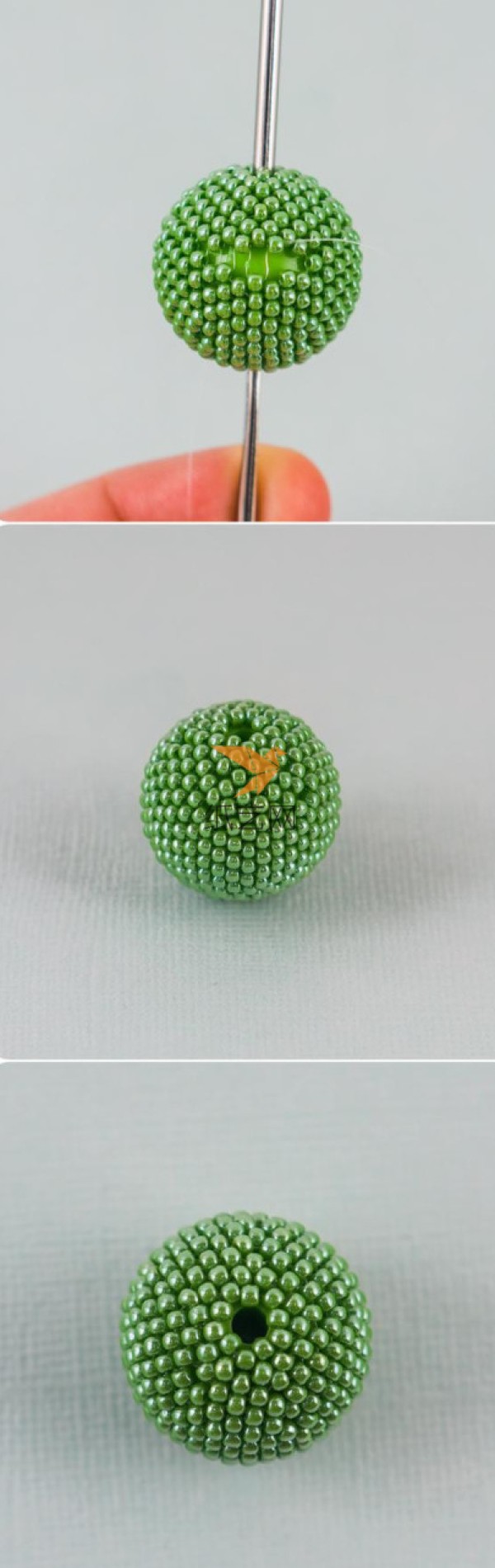 Beaded Ball Ornament Handmade Beading Tutorial