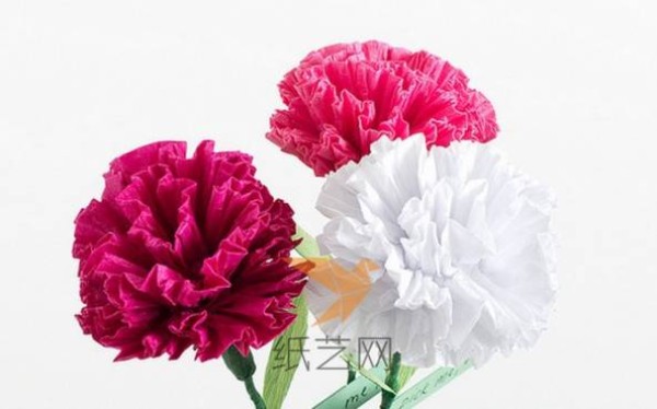 Mother’s Day Carnation Handmade Paper Flowers DIY Tutorial with Illustrated Steps