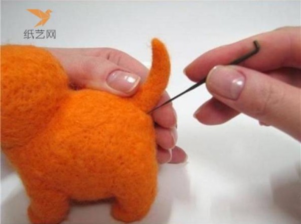 Wool felt tutorial, vivid wool felt Garfield DIY making tutorial