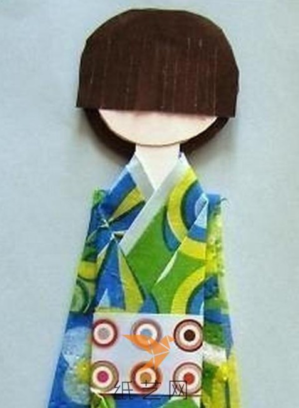 Bookmark making tutorial for a beautiful girl in kimono