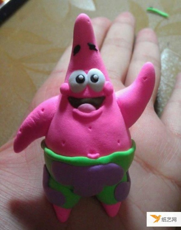 Tutorial on how to use plasticine to make a cute Patrick Star