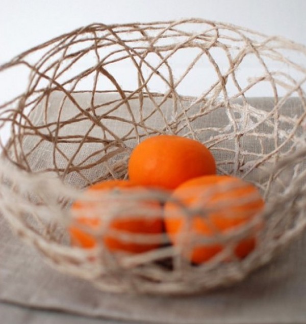 Creative hemp rope woven fruit basket handmade tutorial