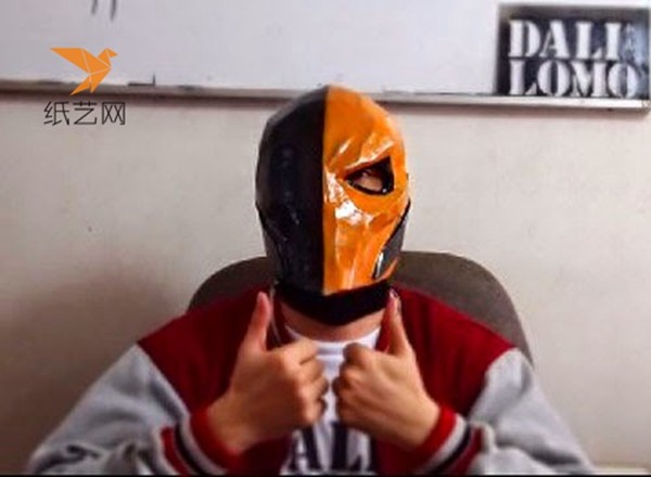 [Paper Model] Handmade paper model drawings of Deathstroke mask helmet