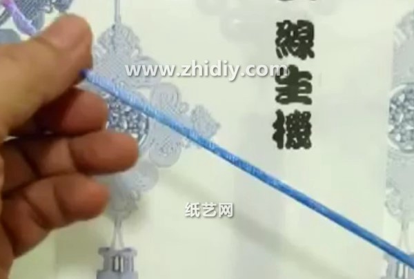 Chinese knot single line long button knot art