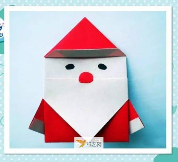 A simple tutorial for children to fold Santa Claus