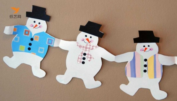 Tutorial on making paper-cut snowman latte art for childrens handicrafts